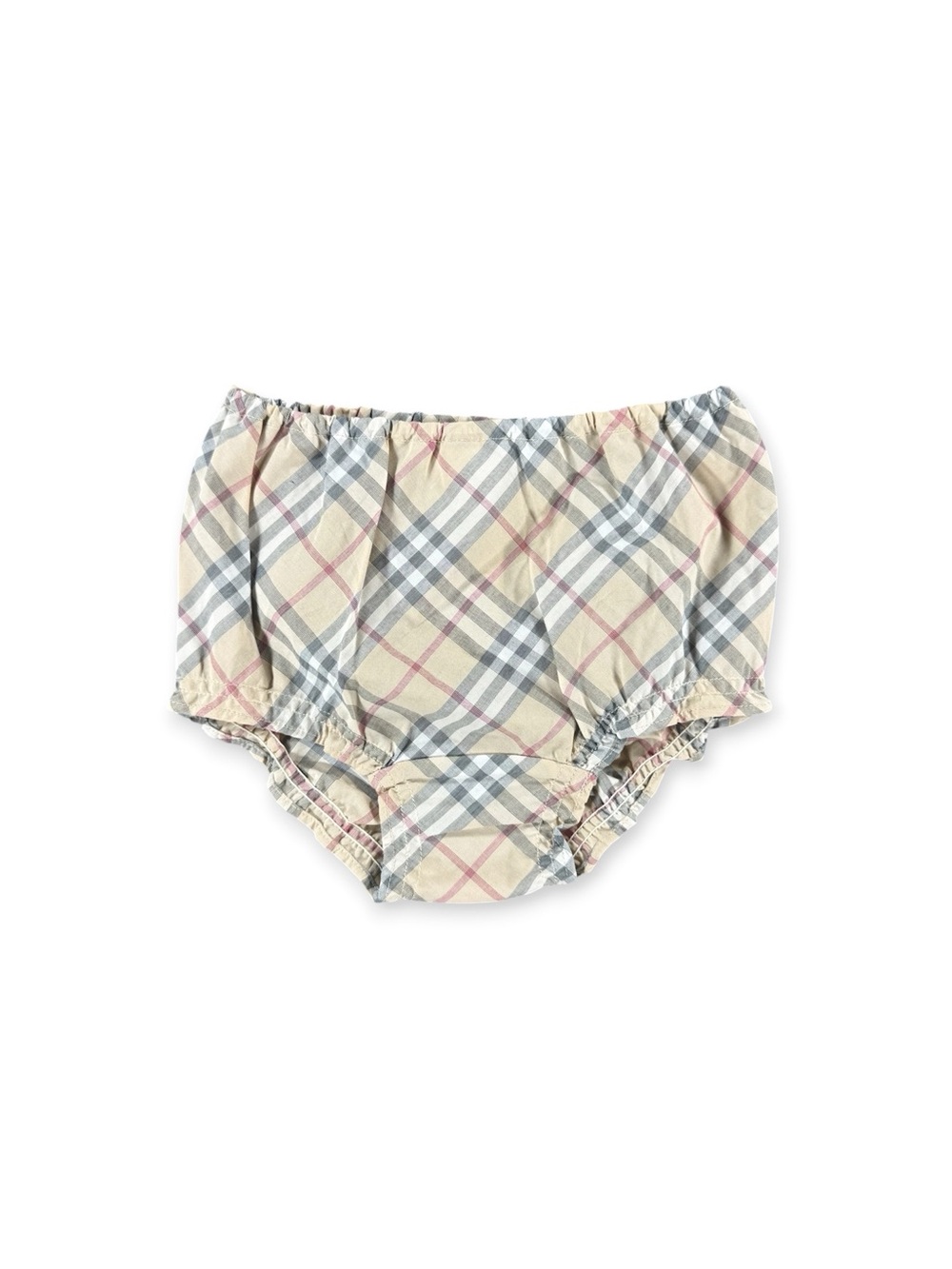 Burberry Children Classic Plaid Baby Bloomers in Beige Size 6m